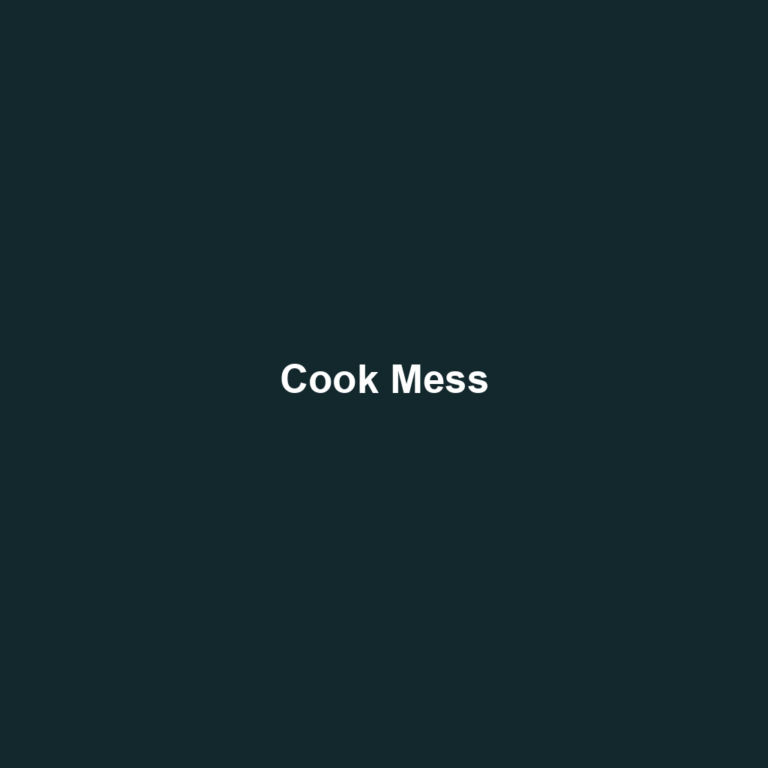 Cook Mess