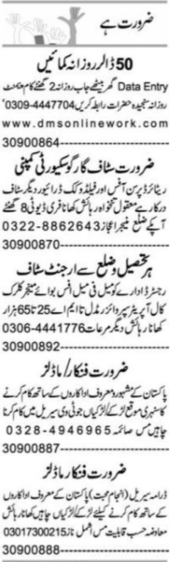 Data Entry Operator & Call Operator Jobs 2024 – Private Company Faisalabad