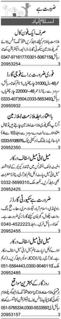 Receptionist & Electrician - Private Company Jobs 2024 (Islamabad)