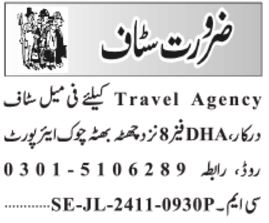 Travel Agent & Ticketing Staff Jobs 2024 in Lahore – Apply Now!