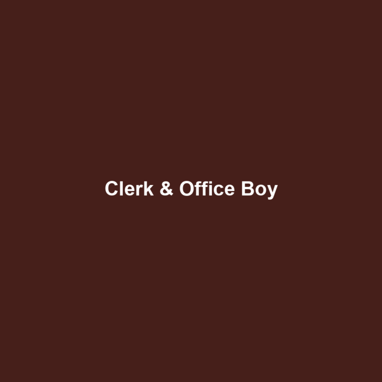 Clerk & Office Boy