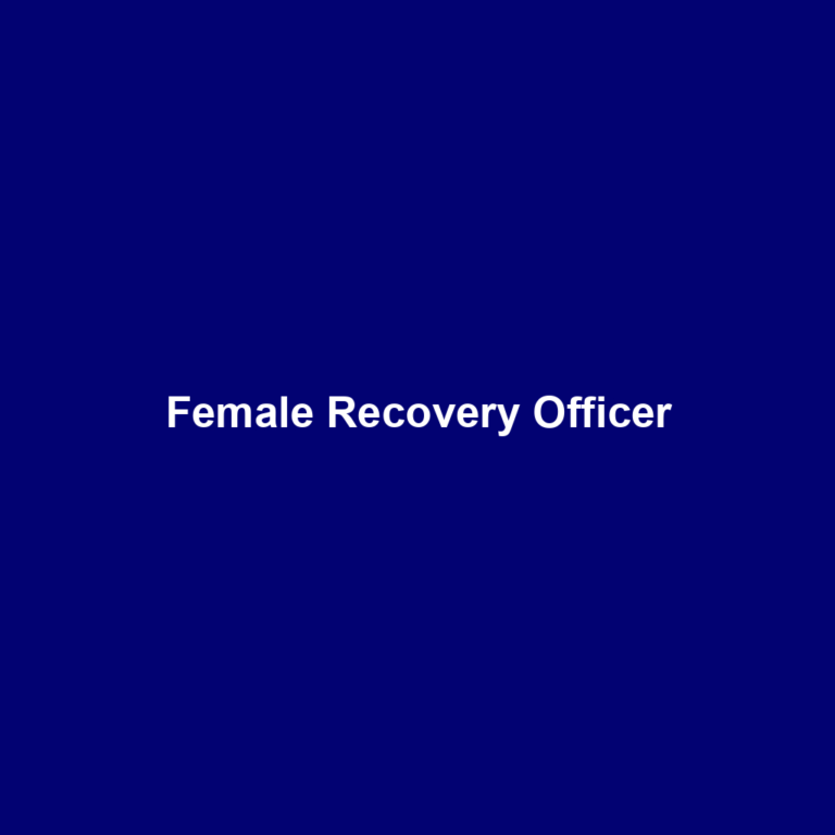 Female Recovery Officer