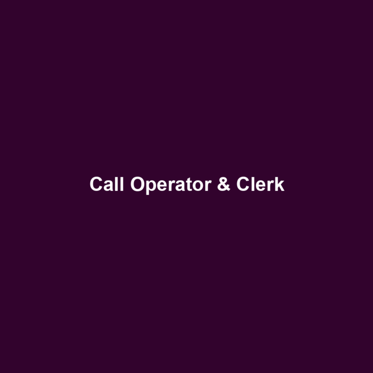 Call Operator & Clerk