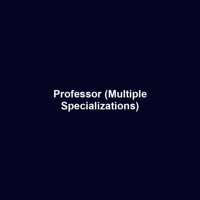 Professor (Multiple Specializations)