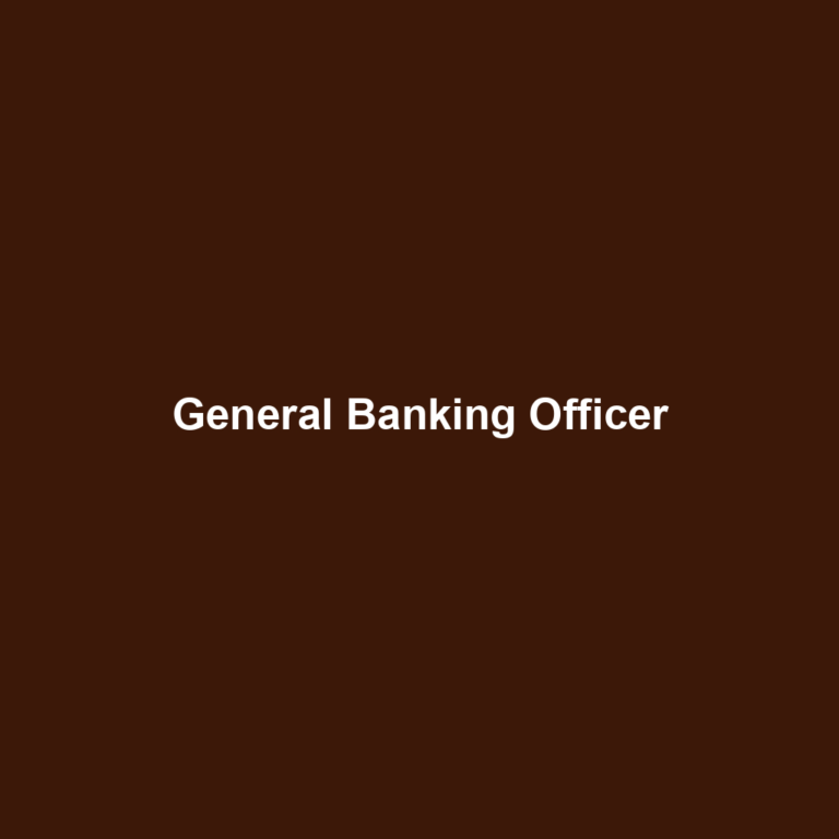 General Banking Officer