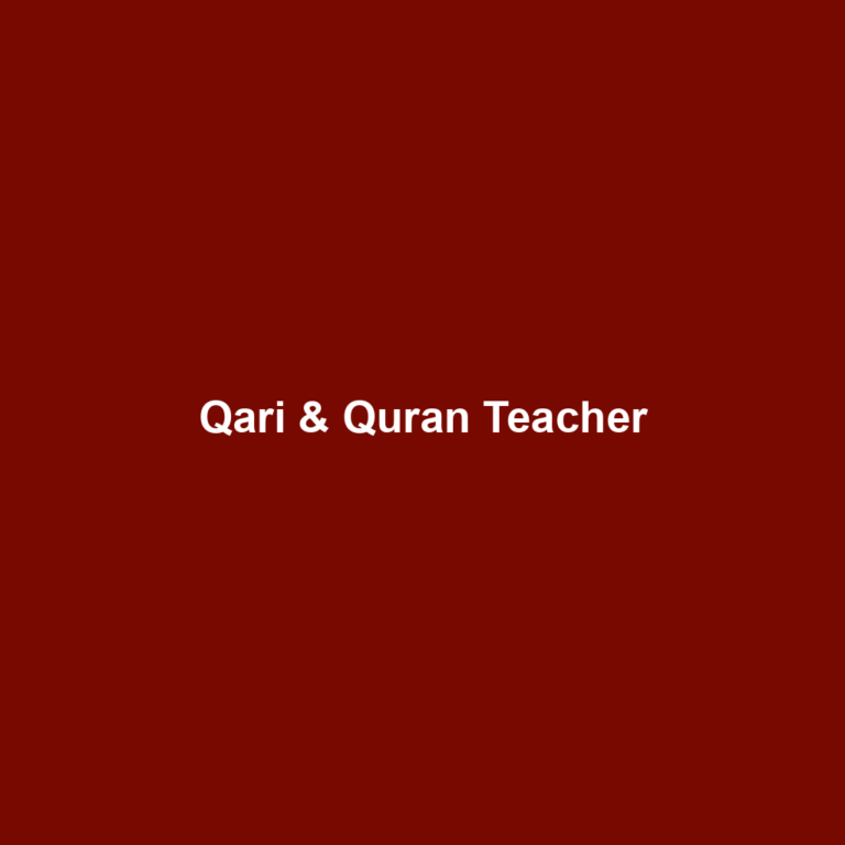 Qari & Quran Teacher