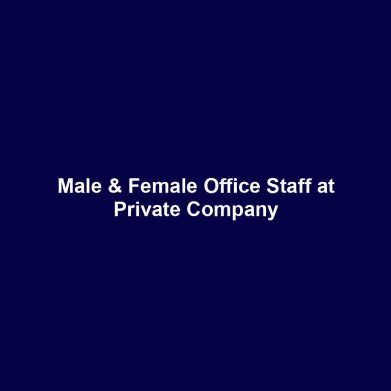 Male & Female Office Staff at Private Company