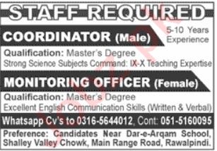 Male Coordinator & Female Monitoring Officer