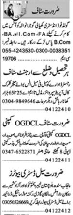 Accountant & Clerk at Private Company, Lahore