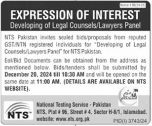 Consultant at National Testing Service Pakistan (NTS)