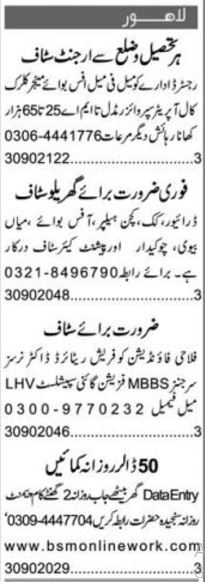 MBBS Doctor & Supervisor (Private Company, Lahore)