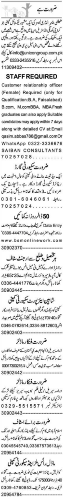 Executive Job Opportunities – Private Company, Faisalabad (2024)