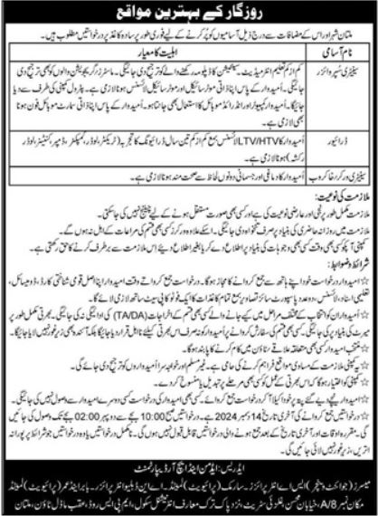 Various Management Roles (Sanitary Supervisor, Sanitary Worker, Khakrob, and Driver)