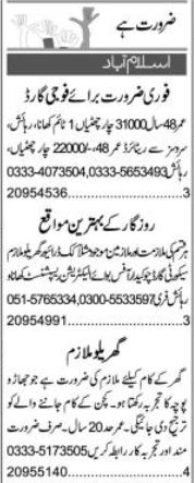 Vacancies at Private Group Islamabad