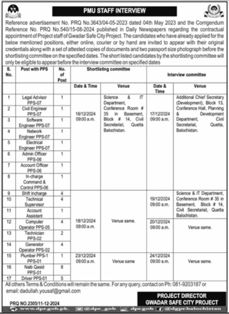 Multiple Positions at Project Management Unit (PMU)