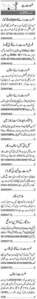 English Teacher & Qari Jobs in Islamabad (2024)