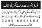 Husband & Wife and Patient Care Jobs 2025 in Lahore