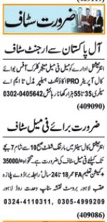 Public Relations Officer & Call Operator Jobs 2025