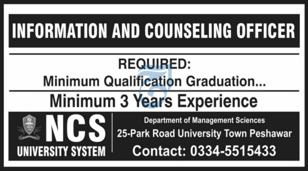 Job Opportunity at NCS University System – Information Counseling Officer