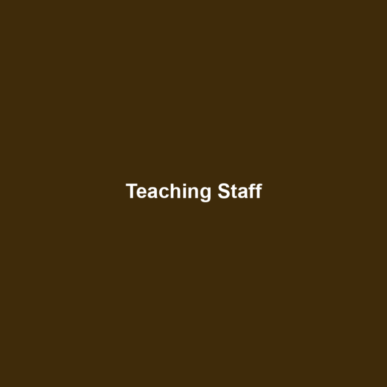 Teaching Staff