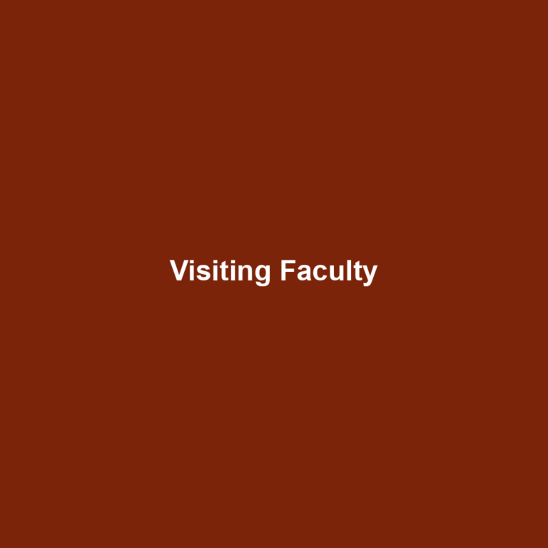 Visiting Faculty