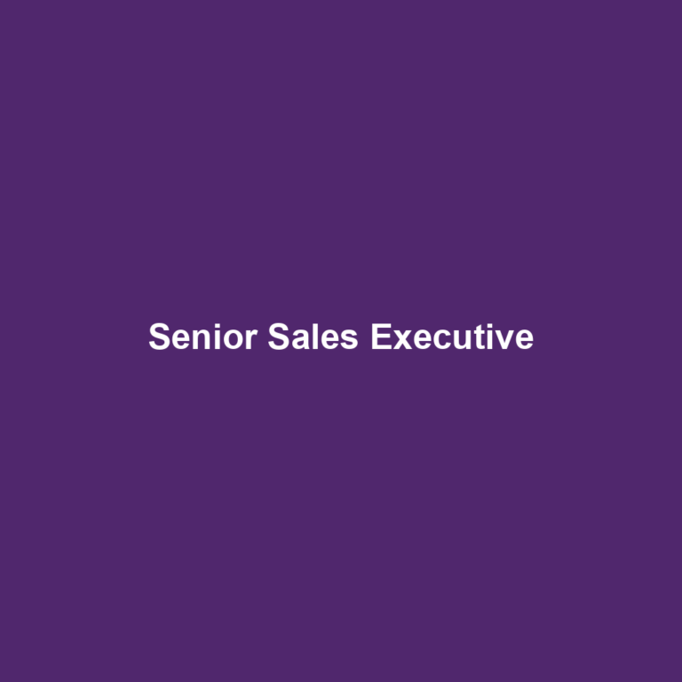 Senior Sales Executive