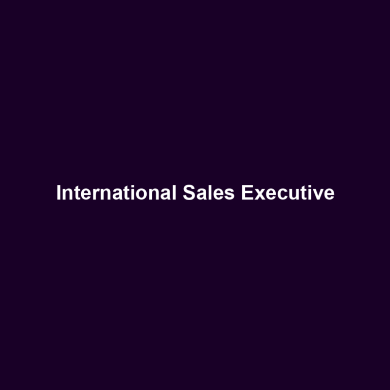 International Sales Executive