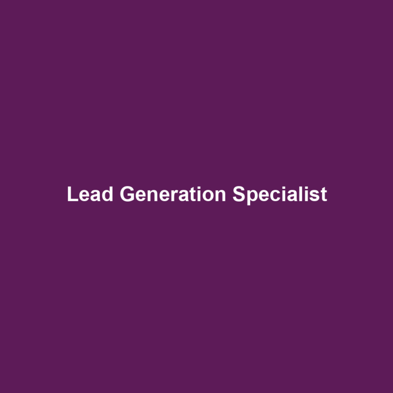 Lead Generation Specialist