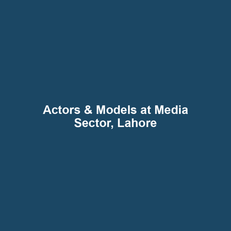 Actors & Models at Media Sector, Lahore