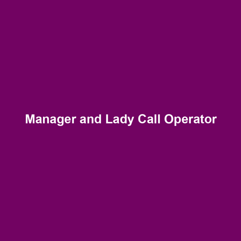 Manager and Lady Call Operator