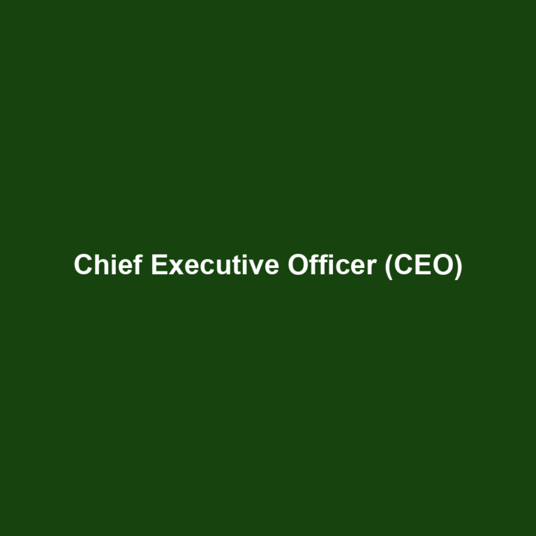 Chief Executive Officer (CEO)