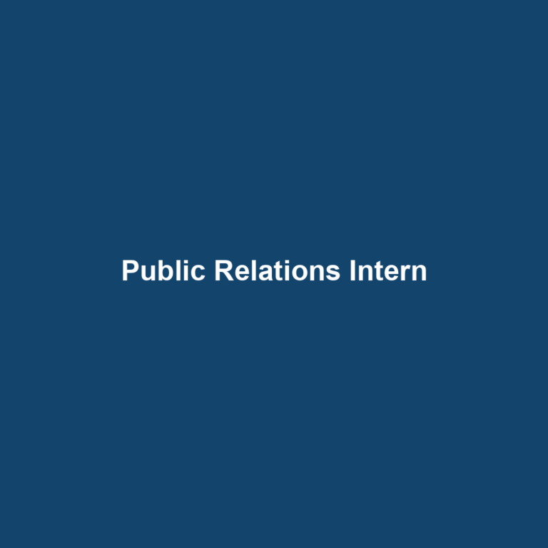 Public Relations Intern